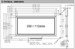 China 256*112 Graphic LCD Module 12H STN Blue Wide Temperature Industrial Display supplier