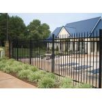 Powder Coated Steel Wall Fence Galvanized PVC Coated Black Iron Fencing for Villa Garden Decorative Low Tubular Steel Fence for sale