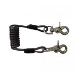 Trigger Short Coiled Tool Lanyard Spring Steel Wire Snap Strethcy Lanyard