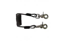 China Trigger Short Coiled Tool Lanyard Spring Steel Wire Snap Strethcy Lanyard supplier