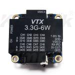 3.3G 6W Video Transmitter 3.3Ghz FPV VTX 8 Channels Long Range Video Audio Transmission for sale