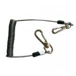 TPU Stainless Steel Coiled Tool Lanyard Extend 3M High Security Rod Leash