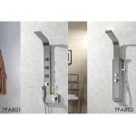 Shower Panel Wall Mounted Thermostatic Black Spa Rainfall Bath Stainless Steel