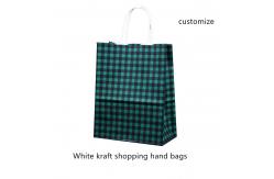 China Recyclable 128gsm White Kraft Paper Shopping Bag With Drawstring Handle supplier