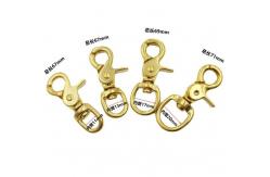 China Pet harness solid brass snap hooks with swivel eye and quick release snap supplier