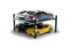 China 3000mm Height Double Wide 4 Post Car Parking Lift With Electromagnetic Lock Release supplier
