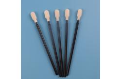 China Black Handle Paddle Head Sponge Foam Swab Stick 4 Lint Free supplier