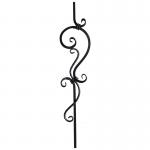 Vintage Steel Metal Handrail Components Cast Iron Balusters Flower Decorations for sale