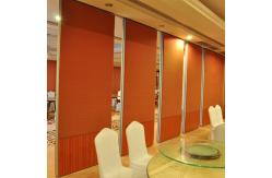China Soundproof Sliding Folding Partitions For Auditorium With Aluminum Frame MDF Finish supplier