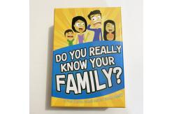 China 200 Questions Of Family Card Cardboard Paper Game Cards 2.5''*3.5'' supplier