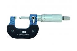 China 0-25mm Single Point Micrometer for Measuring Drills and Grooves supplier