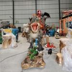 Animatronic T Rex Dino Riders , Customized Amusement Park Dinosaur