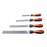 Round File High Carbon Steel Flat File with Handle Tooth Pattern Bidentate Pattern
