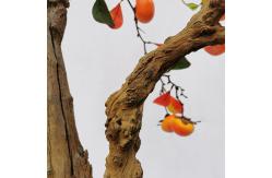 China Garden Bonsai Artificial Persimmon Tree Retro Style Landing Fruit Plant supplier