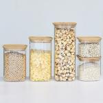 High Borosilicate Glass Jars 300ml Kitchen Canisters With Pantry Cork Lid for sale