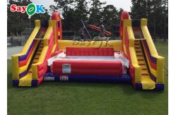 China Inflatable Gladiator Joust Children Toys PVC Inflatable Jousting Game With Climb Slide supplier