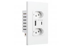 China Standard Grounding Brazil USB Power Socket 10A Safe Charging supplier