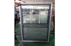China Single Tilt Sash Aluminum Hung Window Ventilation Double Glazed Black supplier