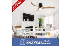 China Silent Wooden Blades Ceiling Fan With Remote Control 6 Speed High Airflow supplier