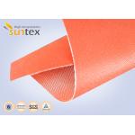 32oz Red Silicone Rubber Coated Fiberglass Cloth For Welding Blanket Fireproofing Textiles for sale
