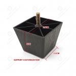 Wood Grain Plastic Sofa Legs Black Sofa Foot Pads Thickened Plastic Feet