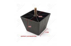 China Wood Grain Plastic Sofa Legs Black Sofa Foot Pads Thickened Plastic Feet supplier