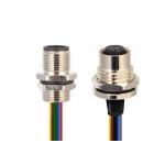 M12 Series Circular Wire Connector Socket 12 pin Rear Screw Panel Mounting