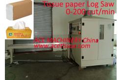 China Facial Tissue Single Channel Log Saw Cutting Machine Fully Automatic supplier