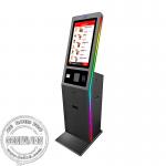 Touch Screen 27'' Cash Payment Kiosk With NFC Pos Termianl And Camera for sale