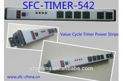 China Value Cycle Timer Electrical Outlet , Metal Power Strip With Timer / On Off Switch supplier