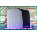 Advertising Booth Displays Rounded Inflatable Photo Booth Fire-Proof Cloth With Led Lights for sale