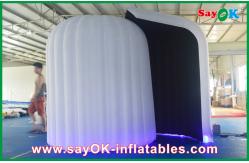 China Advertising Booth Displays Rounded Inflatable Photo Booth Fire-Proof Cloth With Led Lights supplier