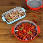 Scratch Resistant Double Color Melamine Dinner Plates Dishwasher Colorful Dinnerware for sale
