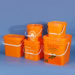 Food Packing Snacks Barrels PP Square Plastic Bucket With 5L 10L 13L 16L 25L Capacity for sale