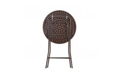 China 80cm Round Plastic Bar Height Folding Table 110cm Height Easy To Storage supplier