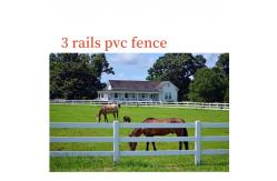 China UV resistance Pvc Cross Pvc Ranch Rail Fence  4ft 5ft High supplier
