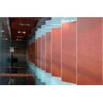 Pu Leather Surface Movable Room Divider / Gymnasium Or Restaurant Partition Wall for sale