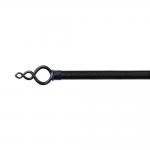 28mm Diameter Iron Simplism Curtain Rod Set With Single Bracket