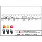 Pneumatic Bottle Filling Line Spray Paint Aerosol Filling Line ISO9001 for sale