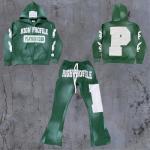 Clothing Manufacturers Custom Sun Faded Vintage Streetwear Heavyweight Hoodie Acid Wash Flare Sweatpants Suit Tracksuits for Men for sale