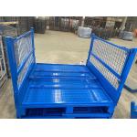 Warehouse Storage Wire Mesh Pallet Cage With Electrostatic Spraying Galvanized Surface Treatment