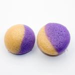 Custom Round Gradient Natural Konjac Sponge 8.5cm*5.5cm*2.5cm for sale