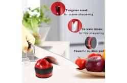 China Mini Kitchen Knife Sharpener Customized Logo Lightweight With Suction Pad supplier