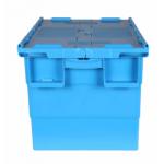 Virgin Plastic Attached Lid Containers Nestable Stackable Moving Tote Box