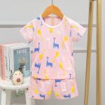 Children Summer Pyjama Sets Home Wear Giraffe Pattern For 50cm 54cm Bust for sale