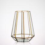 Irregular Geometric Glass Terrarium , Tabletop Diy Geometric Terrarium for sale