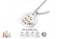 China Rustproof SS304 Dangle Charms Mens Engraved Necklace supplier