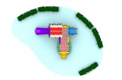 China Residential Area Kids Plastic Playground Equipment High Security Long Using Life supplier