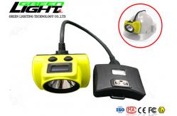 China OLED Screen 6.8Ah Battery 18000lux 2.3W LED Mining Cap Lamp supplier
