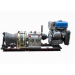 Cable Pulling Engine Powered Winch / 5 Ton Gasoline Planetary Gearbox Winch for sale